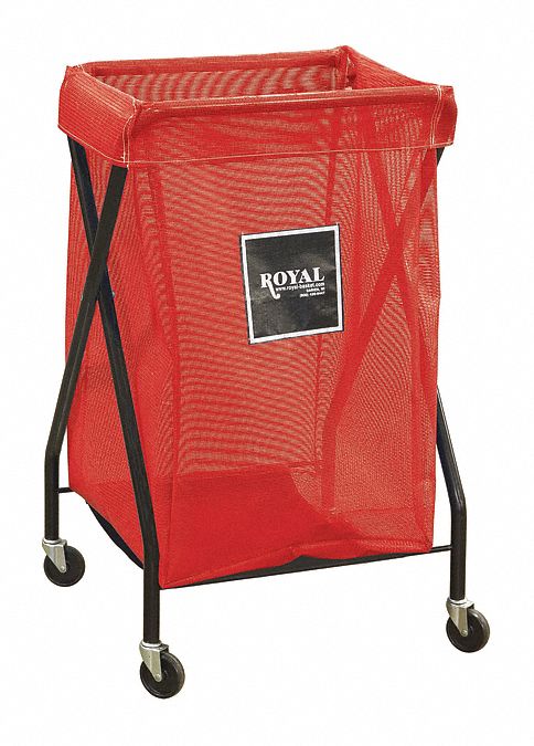 Royal Basket 1-Compartment X-Frame Laundry Cart, 150 lb. Capacity, 22" L X 20" W X 35-1/2" H - G06-RRX-XMA-3ONN