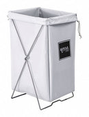 Royal Basket Hamper Kit, 4.2 cu ft Volume Capacity, White, Steel, Vinyl, 30 in Height, 15 in Width - G00-WWX-HBK