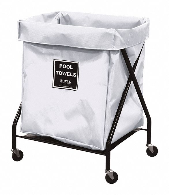 Royal Basket 1-Compartment X-Frame Laundry Cart, 150 lb. Capacity, 26" L X 21" W X 35-1/2" H - G08-WWX-XPA-3ONN