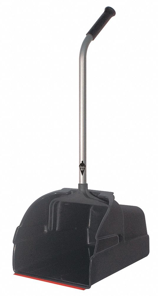 Tough Guy Long Handled Dust Pan, Dust Pan, Long Handled/Lobby, Plastic, 13-3/4" Overall Dust Pan Width - 22F182