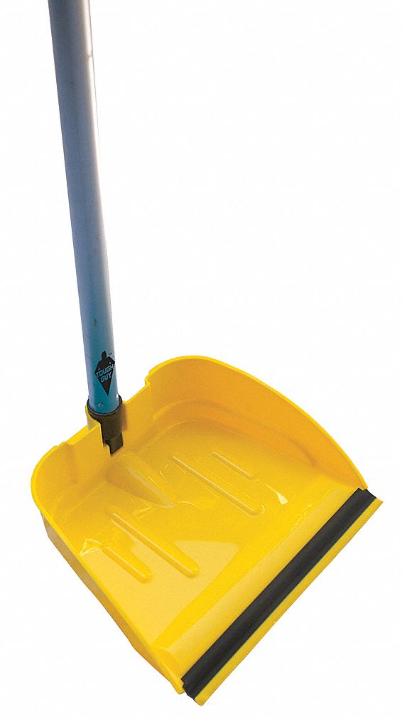 Tough Guy Long Handled Dust Pan, Dust Pan, Long Handled/Lobby, Plastic, 13-3/4" Overall Dust Pan Width - 22F185