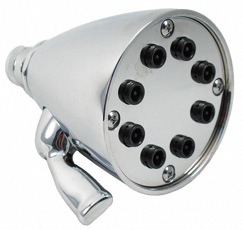 Trident Shower Head, Wall Mounted, Chrome, 2.0 gpm - 22JN58