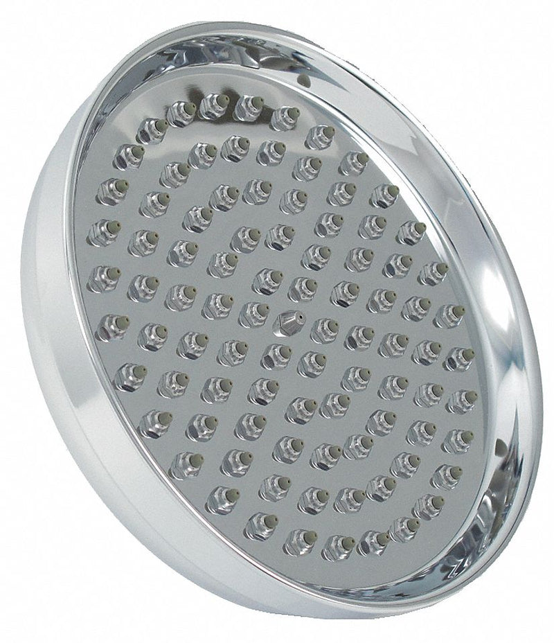Trident Shower Head, Wall Mounted, Chrome, 2.5 gpm - 22JN72