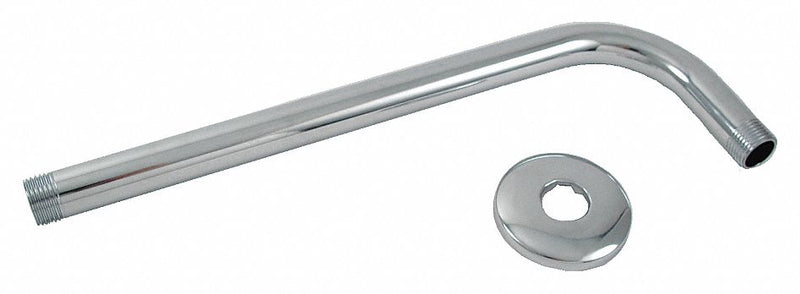 Trident Shower Arm, Chrome Finish, For Use With Handheld Showers, 12" Length, 1/2" Connection - 22JN82