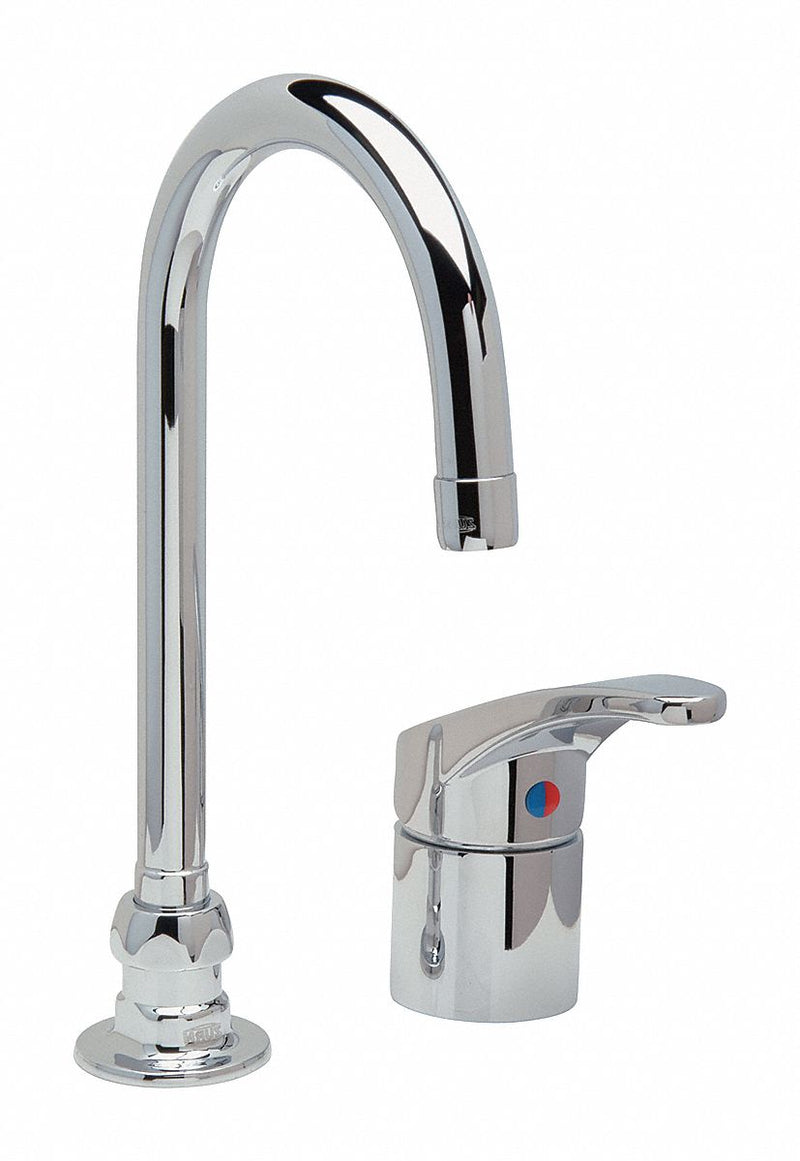 Zurn Chrome, Gooseneck, Kitchen Sink Faucet, Manual Faucet Activation, 2.20 gpm - Z824B0-XL