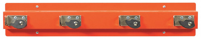 Tough Guy Safety Orange Stainless Steel Mop and Broom Holder, 1 EA - 22N325