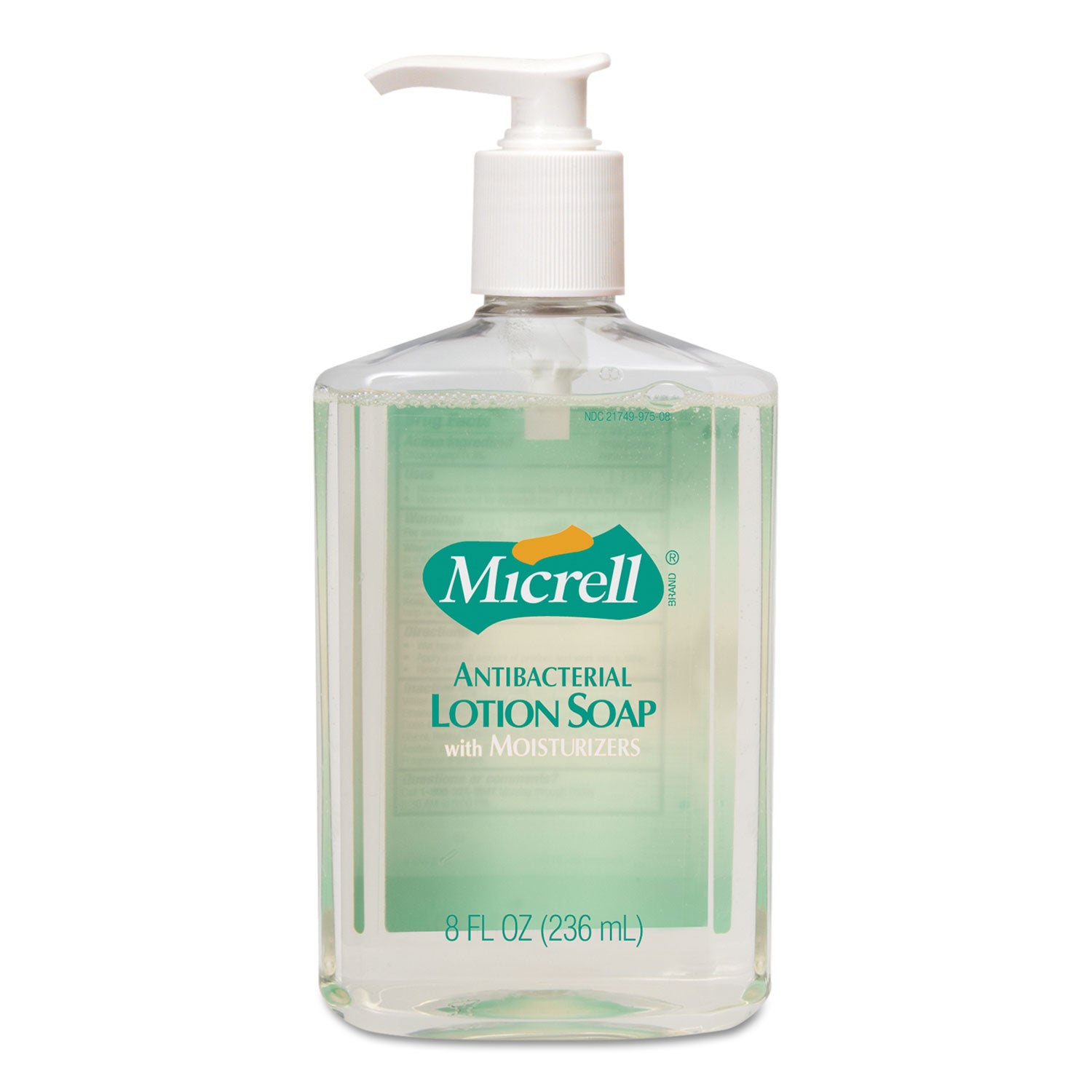 Micrell Antibacterial Lotion Soap, Light Scent, 8 Oz Pump, 12/Carton - GOJ975212CT