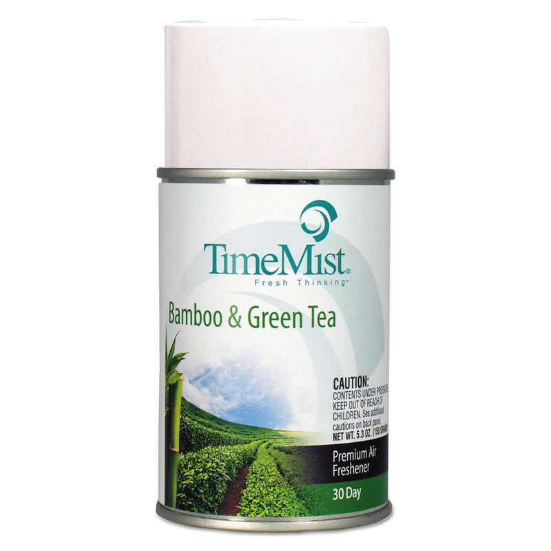 Timemist Premium Metered Air Freshener Refill, Bamboo And Green Tea 6.6 Oz Aerosol, 12/Carton - TMS1047606