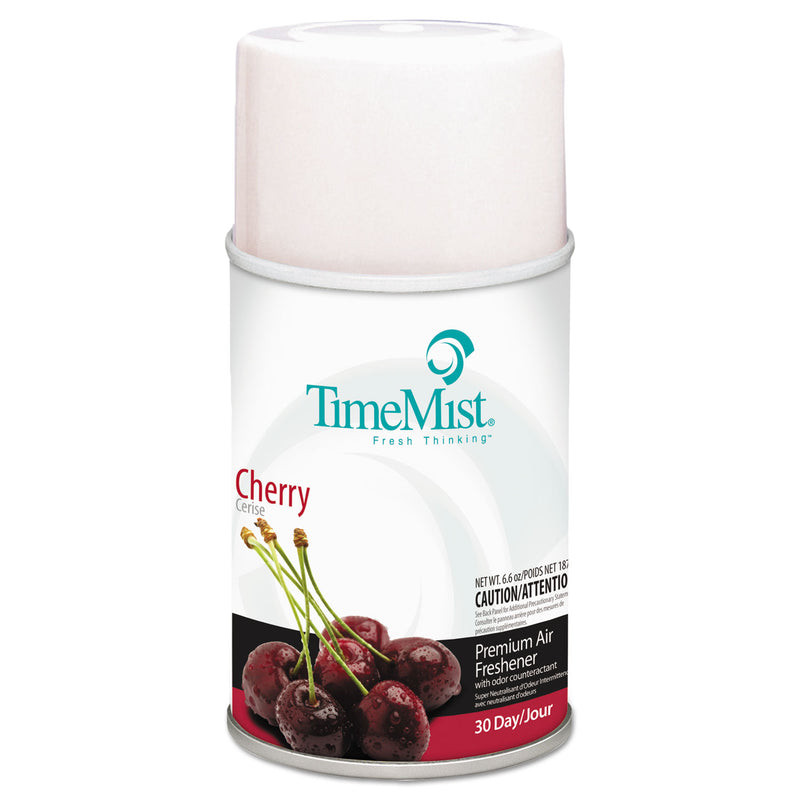 Timemist Premium Metered Air Freshener Refill, Cherry, 6.6 Oz Aerosol, 12/Carton - TMS1042700