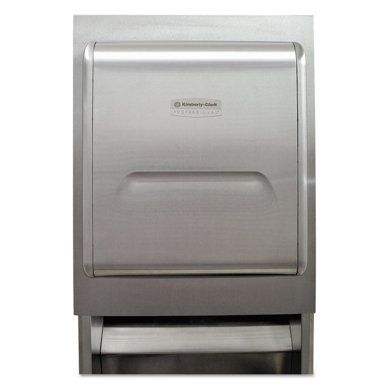 Kimberly-Clark Mod Recessed Dispenser Housing W/Trim Panel, Stainless Steel, 11.13X4X15.37 - KCC43823