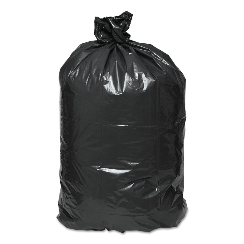 Earthsense Commercial Linear Low Density Recycled Can Liners, 56 Gal, 1.25 Mil, 43" X 48", Black, 100/Carton - WBIRNW4750