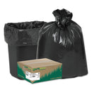 Earthsense Commercial Linear Low Density Recycled Can Liners, 10 Gal, 0.85 Mil, 24" X 23", Black, 500/Carton - WBIRNW2410