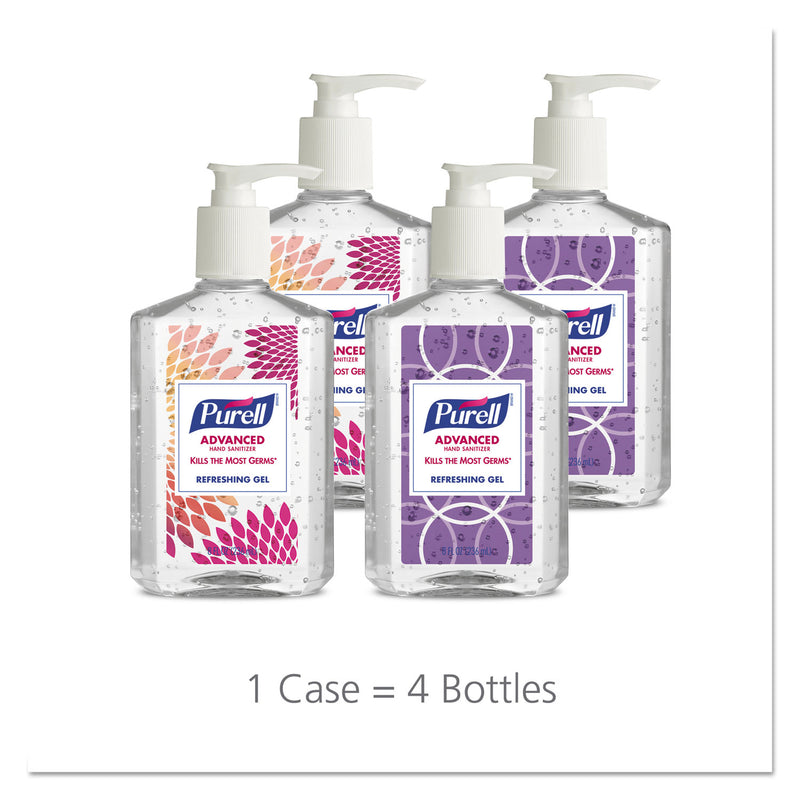 Purell Advanced Hand Sanitizer Refreshing Gel, Clean Scent, 8 Oz Pump Bottle 24/Carton - GOJ965206ECDECO