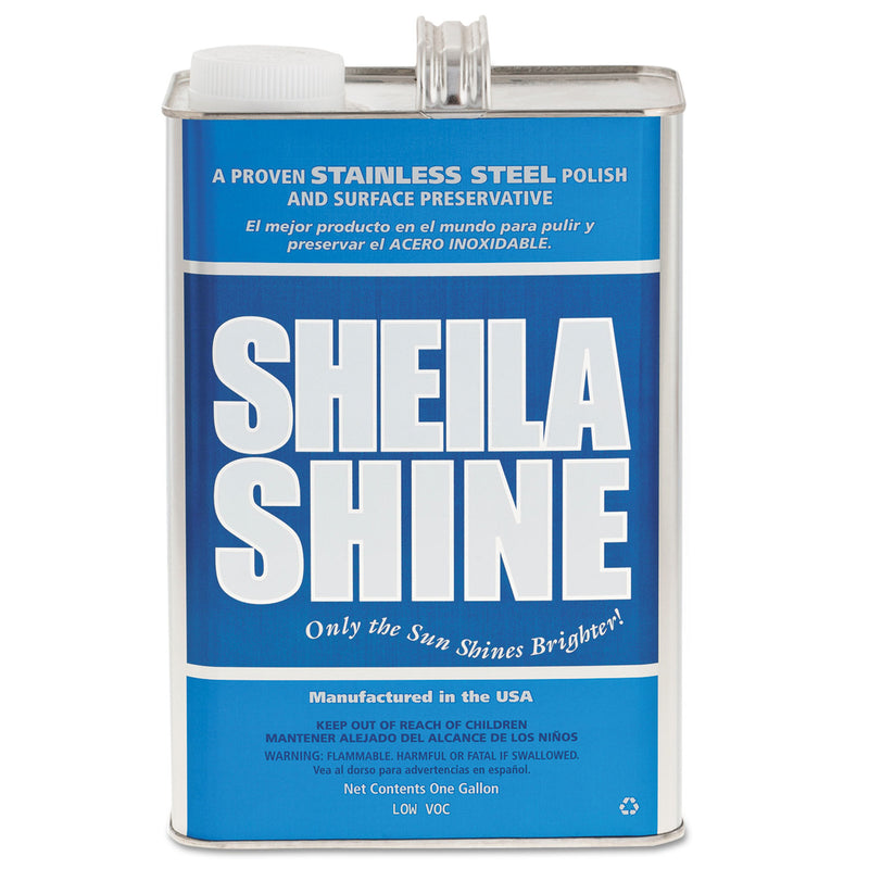 Sheila Shine Stainless Steel Cleaner & Polish, 1 Gal Can, 4/Carton - SSISSCA128