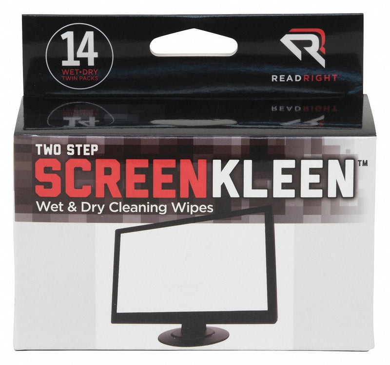 Read Right Screen Wipes, Recommended For Glass, Plastic - REARR1205