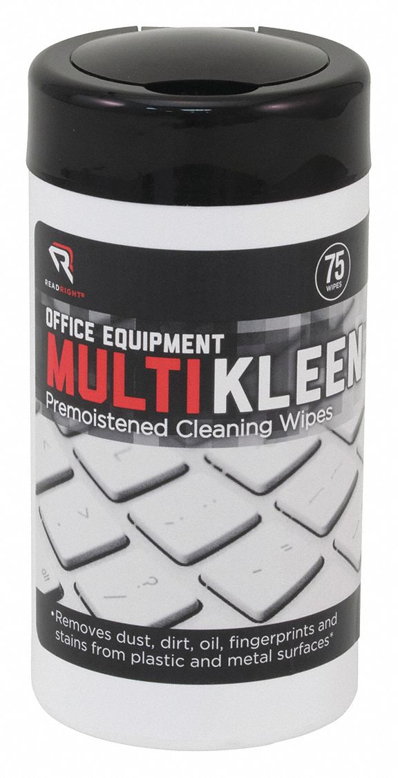 Read Right Cleaning Wipes, Recommended For Plastic, Metal - REARR1407