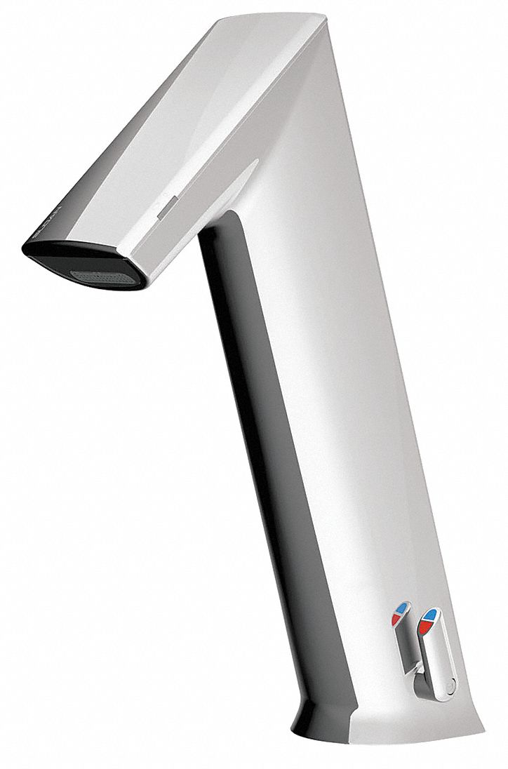 Sloan Chrome, Angled Straight, Bathroom Sink Faucet, Motion Sensor Faucet Activation, 0.5 gpm - EFX150.500.0000