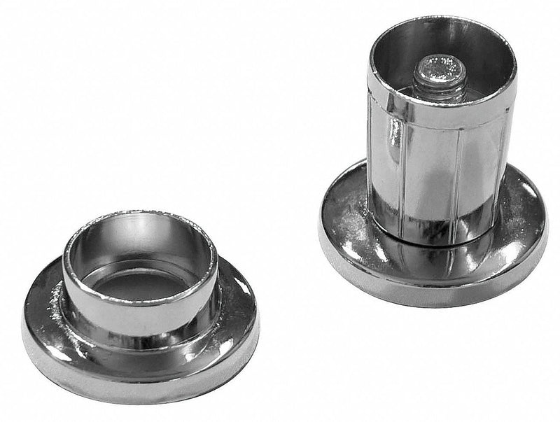 Taymor Polished Chrome ABS Plastic Adjustable Rod Flanges - 2832458