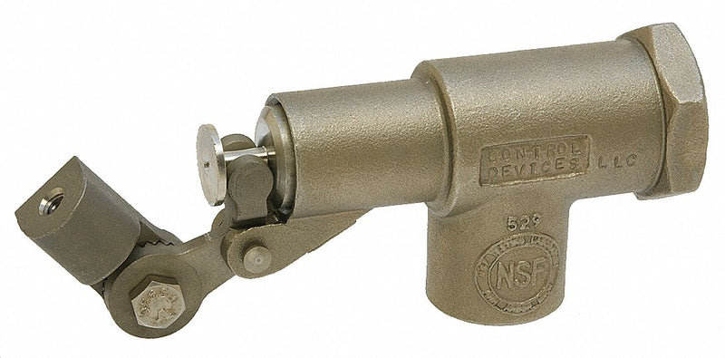 BOB Pipe-Mount Float Valve, 1/4 in -20 Rod Thread, Stainless Steel w/Viton Seal - R1350-1/2