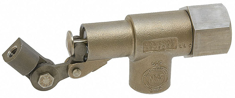 BOB Pipe-Mount Float Valve, 3/8 in -16 Rod Thread, Stainless Steel w/Viton Seal - R1370-1