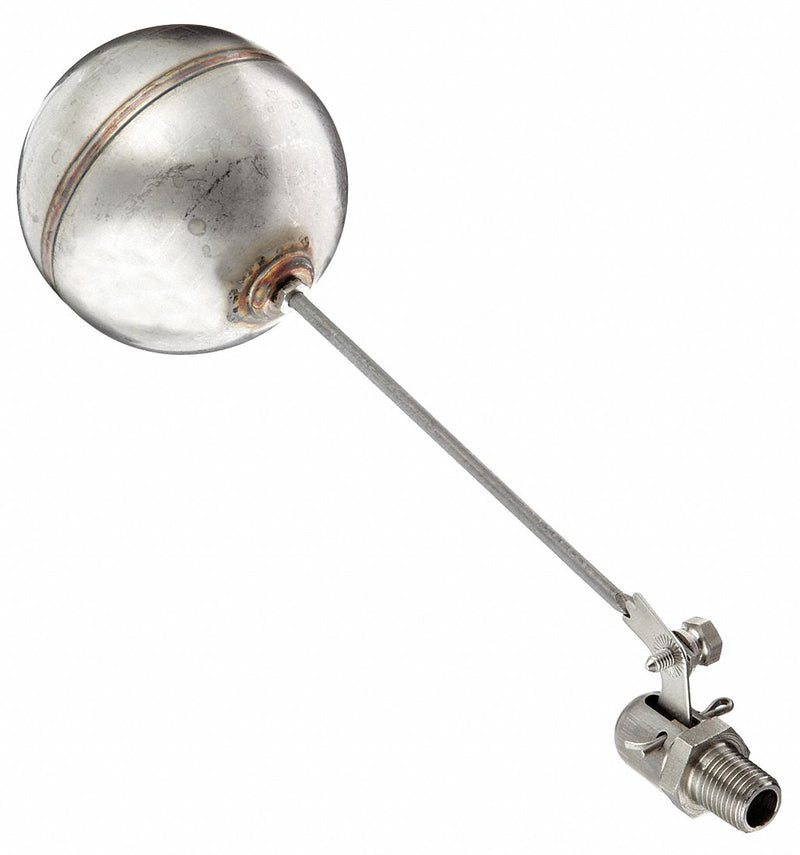 Bobby Bulkhead-Mount Mini Float Valve, Stainless Steel w/Viton Seal - RM262-N