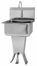 Sani-Lav Stainless Steel Hand Sink, With Faucet, Floor Mounting Type, Stainless - 5211
