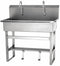 Sani-Lav Stainless Steel Wash Station, With Faucet, Floor Mounting Type, Stainless - 54F1