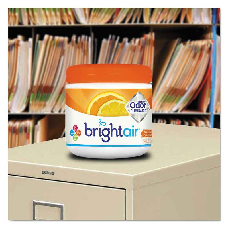 Bright Air Super Odor Eliminator, Mandarin Orange And Fresh Lemon, 14 Oz, 6/Carton - BRI900013CT