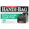 Handi-Bag Super Value Pack, 33 Gal, 0.65 Mil, 32.5" X 40", Black, 40/Box - WBIHAB6FTL40