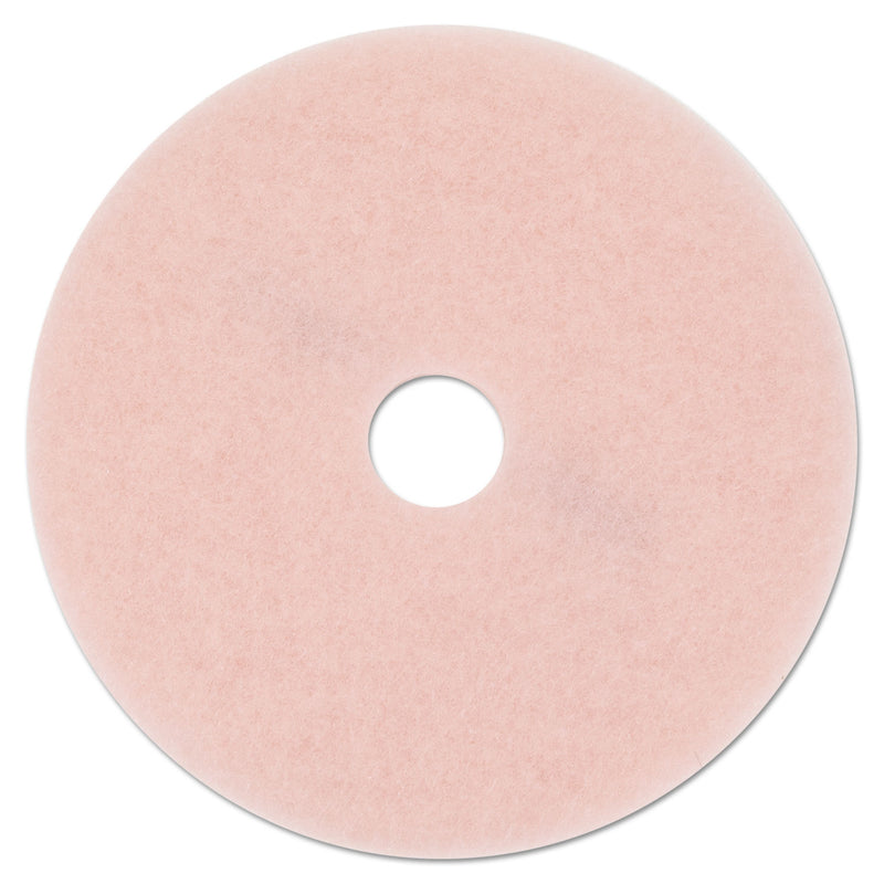 3M Ultra High-Speed Eraser Floor Burnishing Pad 3600, 27" Diameter, Pink, 5/Carton - MMM25863