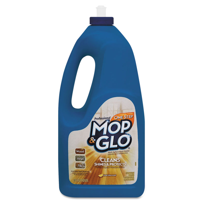 Mop & Glo Triple Action Floor Shine Cleaner, Fresh Citrus Scent, 64Oz Bottles, 6/Carton - RAC74297CT