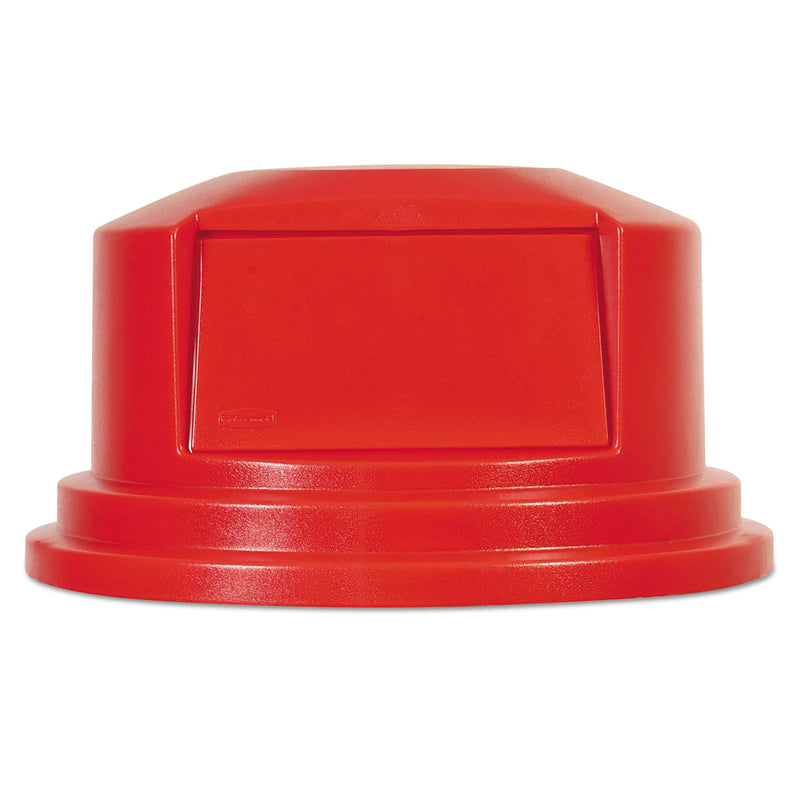 Rubbermaid Round Brute Dome Top Lid For 55 Gal Waste Containers, 27.25" Diameter, Red - RCP265788RED