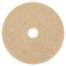 Boardwalk Tan Burnishing Floor Pads, 17" Diameter, 5/Carton - BWK4017ULT
