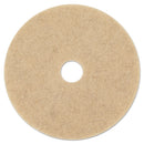 Boardwalk Tan Burnishing Floor Pads, 24" Diameter, 5/Carton - BWK4024ULT