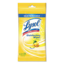 Lysol Disinfecting Wipes, 7 X 8, Lemon, 15 Wipes/Pack, 24 Packs/Carton - RAC93043