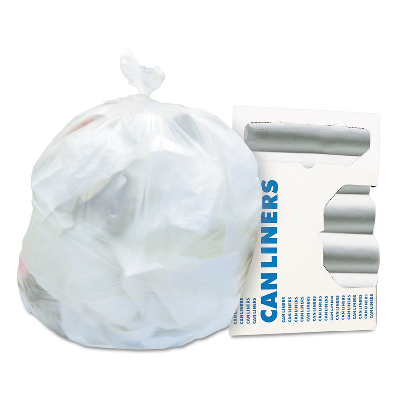 Heritage High-Density Waste Can Liners, 56 Gal, 16 Microns, 43" X 48", Natural, 200/Carton - HERZ8648VNR01