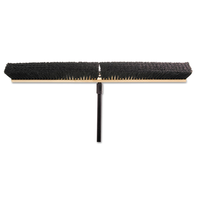 Rubbermaid Tampico-Bristle Medium Floor Sweep, 36" Brush, 3" Bristles, Black - RCP9B13BLAEA