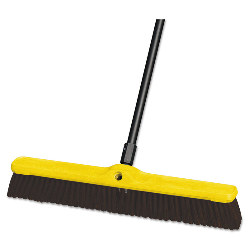Rubbermaid Heavy Duty Floor Sweep, 24" X 3", Maroon, Polypropylene, 12/Carton - RCP9B17MARDZ
