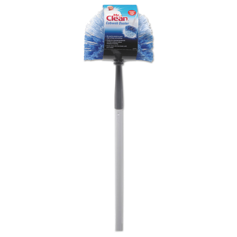 Mr. Clean Telescopic Cobweb Duster, Blue/White, 11