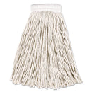 Rubbermaid Economy Cotton Mop Heads, Cut-End, White, 20 Oz, 5-In White Headband, 12/Carton - RCPV157