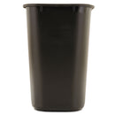 Rubbermaid Deskside Plastic Wastebasket, Rectangular, 7 Gal, Black - RCP295600BK