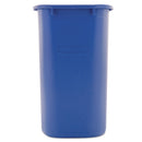 Rubbermaid Medium Deskside Recycling Container, Rectangular, Plastic, 28.13 Qt, Blue - RCP295673BE