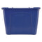 Rubbermaid Stacking Recycle Bin, Rectangular, Polyethylene, 14 Gal, Blue - RCP571473BE
