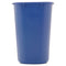 Rubbermaid Small Deskside Recycling Container, Rectangular, Plastic, 13.63 Qt, Blue - RCP295573BE