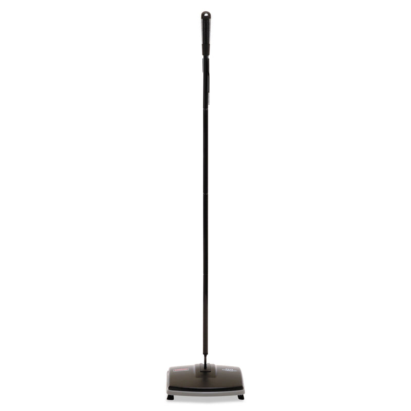 Rubbermaid Floor & Carpet Sweeper, Plastic Bristles, 44" Handle, Black/Gray - RCP421288BLA
