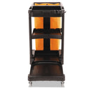 Rubbermaid Multi-Shelf Cleaning Cart, Three-Shelf, 20W X 45D X 38.25H, Black - RCP617388BK