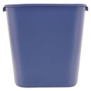 Rubbermaid Medium Deskside Recycling Container, Rectangular, Plastic, 28.13 Qt, Blue - RCP295673BE