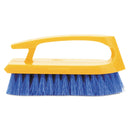 Rubbermaid Long Handle Scrub Brush, 6" Brush, Yellow Plastic Handle/Blue Bristles - RCP6482COB