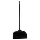 Rubbermaid Lobby Pro Upright Dustpan, W/Wheels, 12 1/2 ", Polypropylene W/Vinyl Coat, Black - RCP253100BK