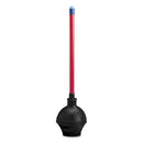 Boardwalk Toilet Plunger, 18" Plastic Handle W/ 5 5/8" Dia Bowl, Red/Black - BWK09201EA